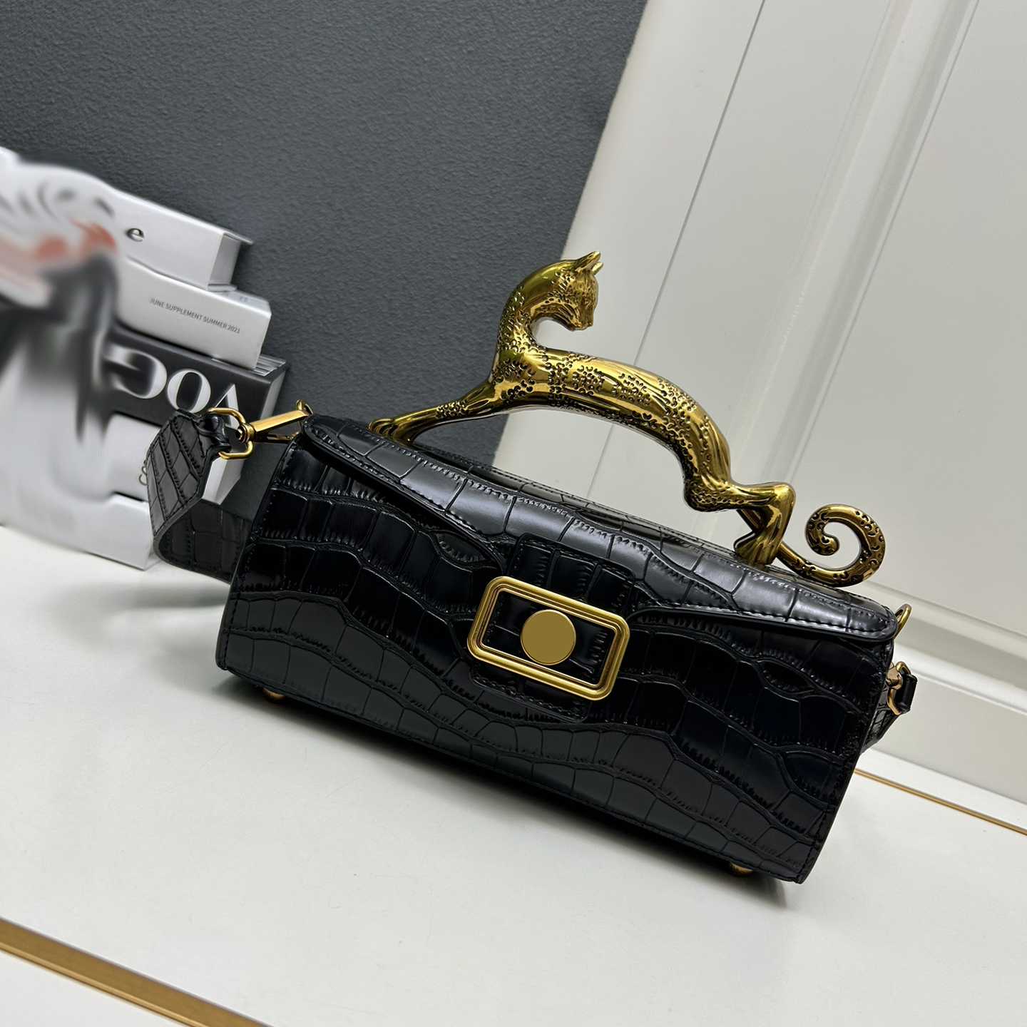 12 Colors Top Quality Nano Pencil Cat Leather Bag Designer Bags Cat Handle Handbag Removable Crossbody Women Cowhdie Leather Tote Bag E785