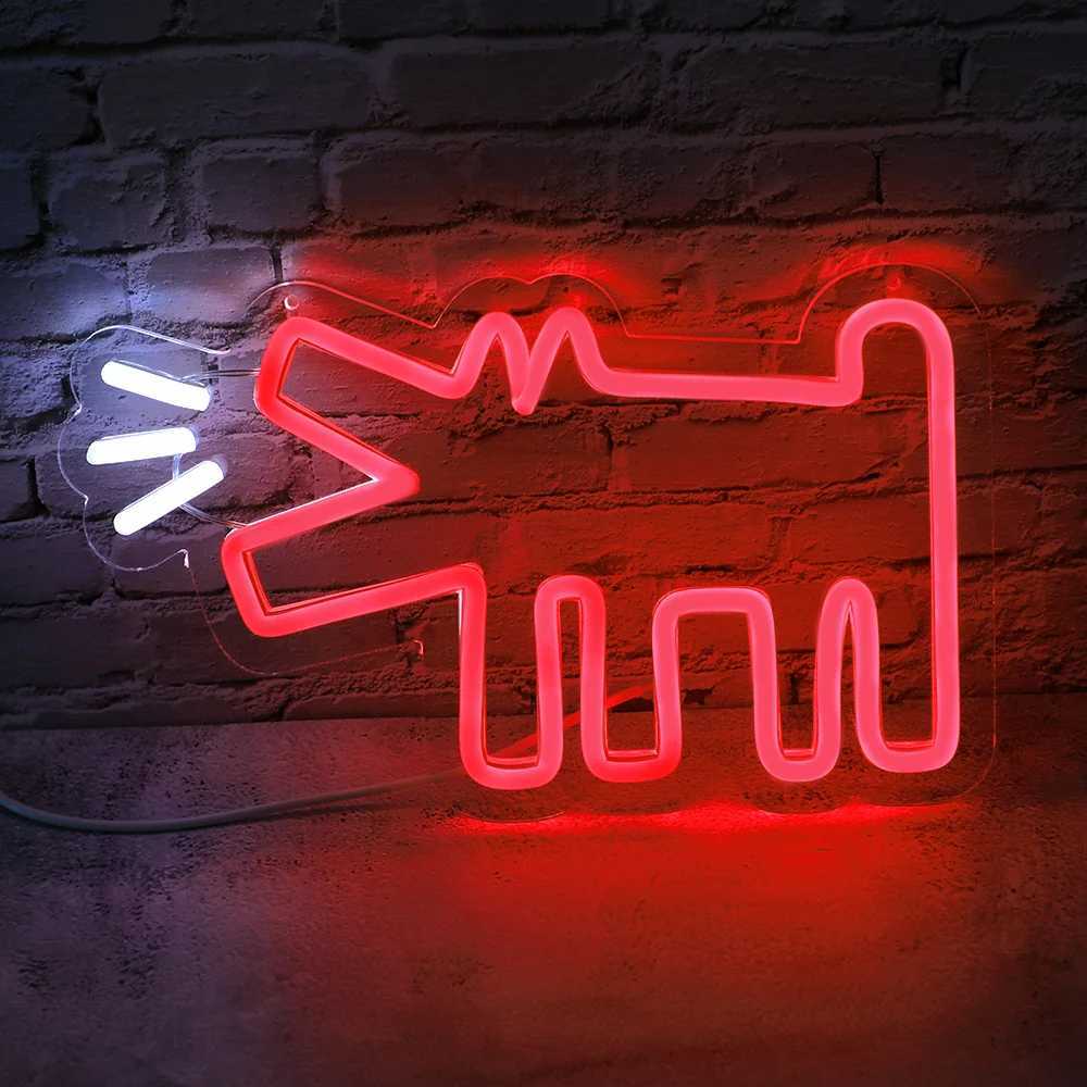 Barking Puppy Led Neon Sign Decoration Pet Shop With Light Pet Custom Gift Bedroom Wall DecorationChildrens Room Night LightXJ250626
