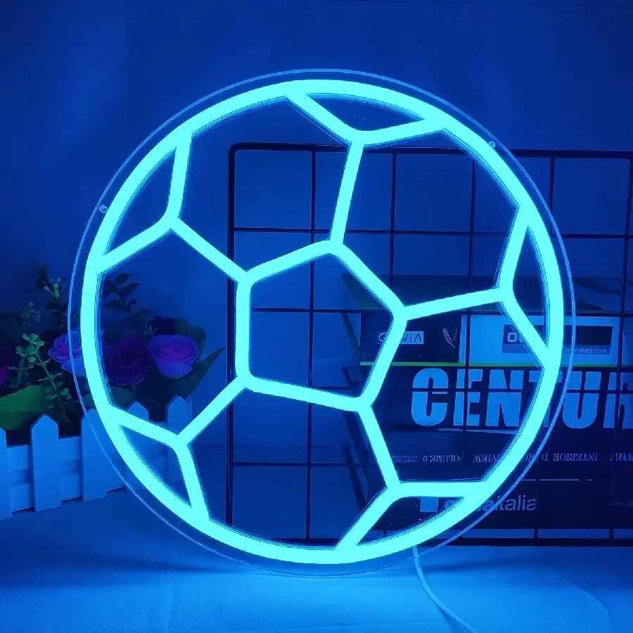 Basketball Hoop Neon Sign for Wall Decor Football Sign for Man Cave LED Sign Light Up Bedroom Party Bar Christmas Birthday Gift XJ250626