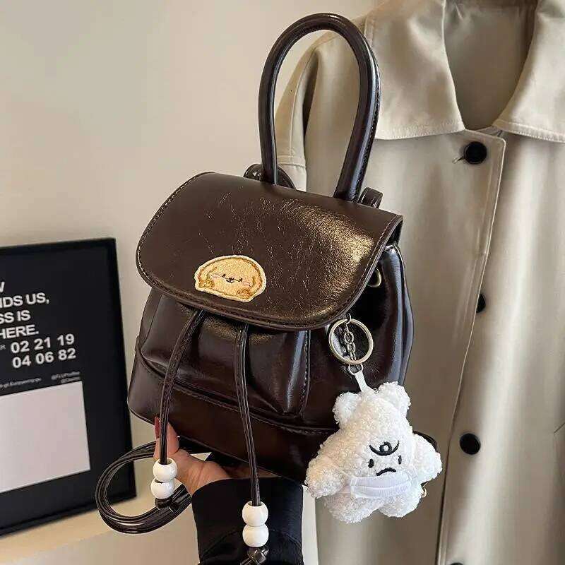 Women's Bags Designer South Korean Ins Girl Female Package New Bagpack Autumn Winter Retro Fashion Backpack Niche High-Grade Sense Crossbody Bag