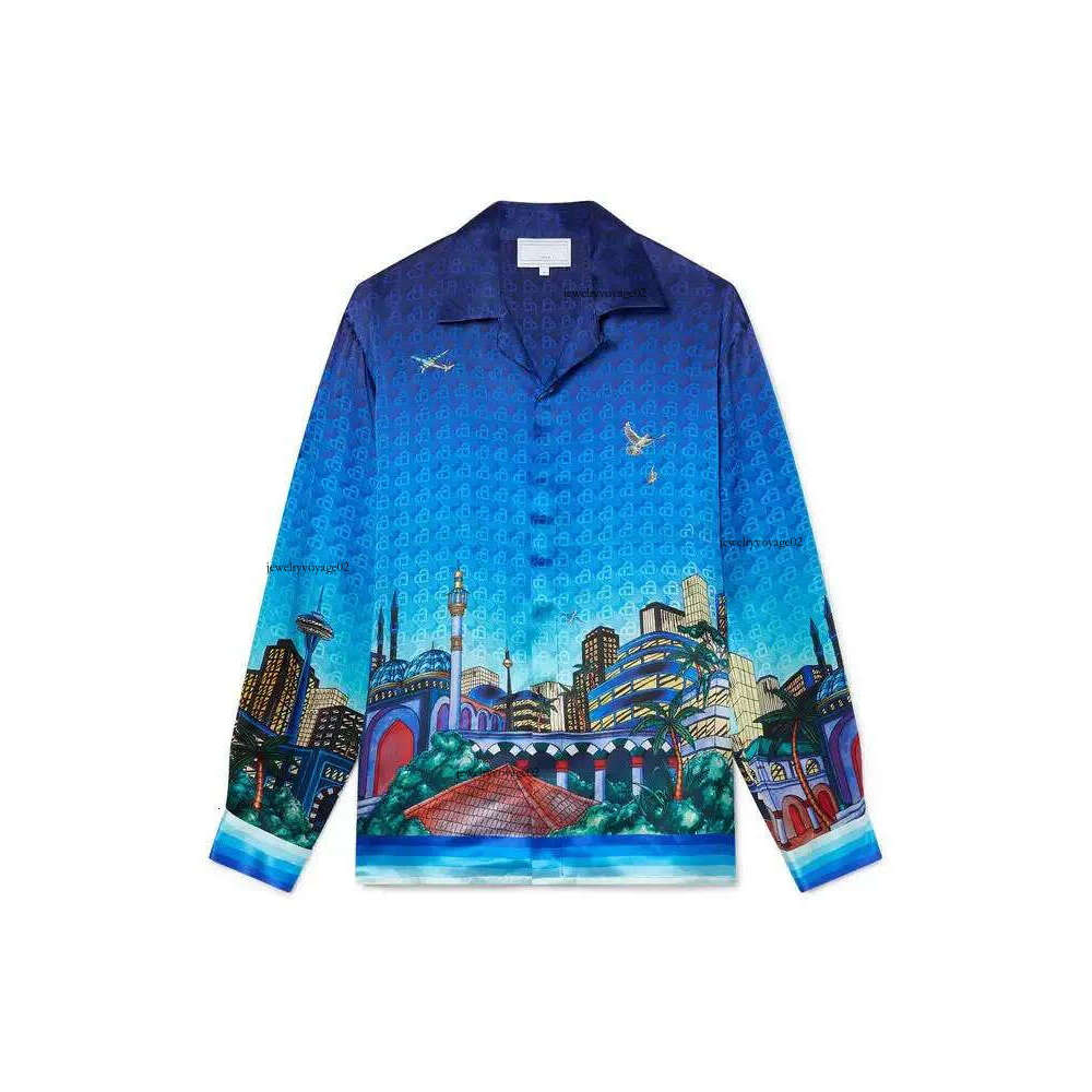 Casas Blanca Hoodie Designer Print Loose Men And Women Button Up Casablancaly Short Sleeve Shirt Man Tops Cotton High Quality Casas Blanco Sleeve Clothes A5c