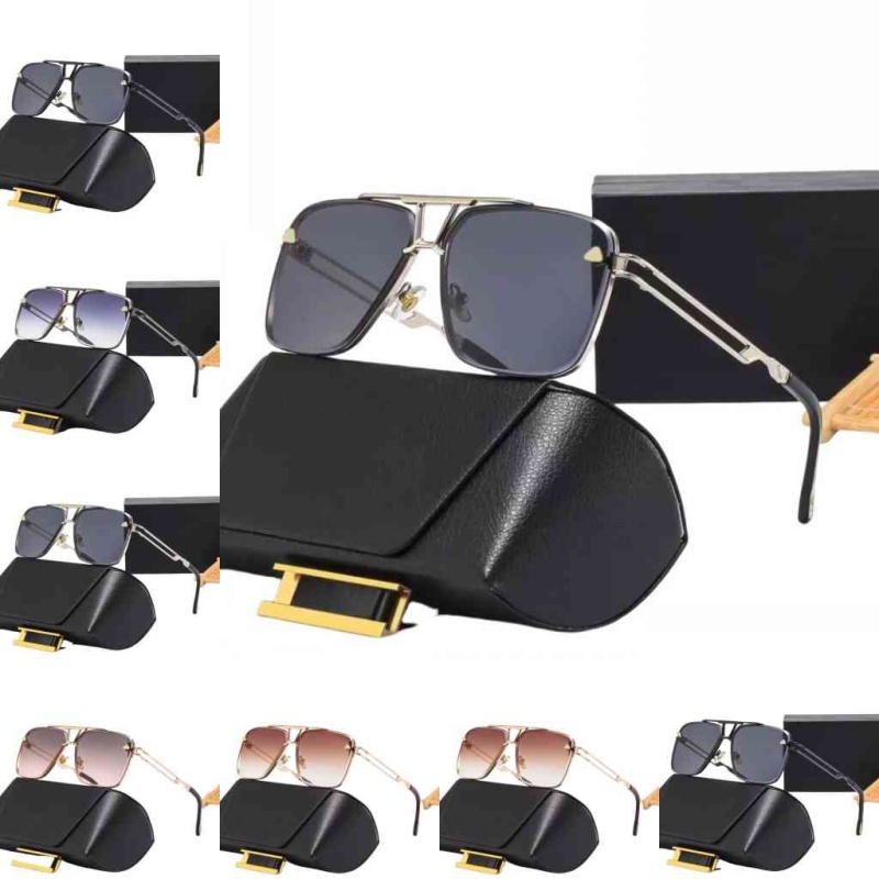 Sunscreen mens designer sunglasses luxury sunglasses women summer shades letters square sunglasses man thin metal mirror legs top quality zl399