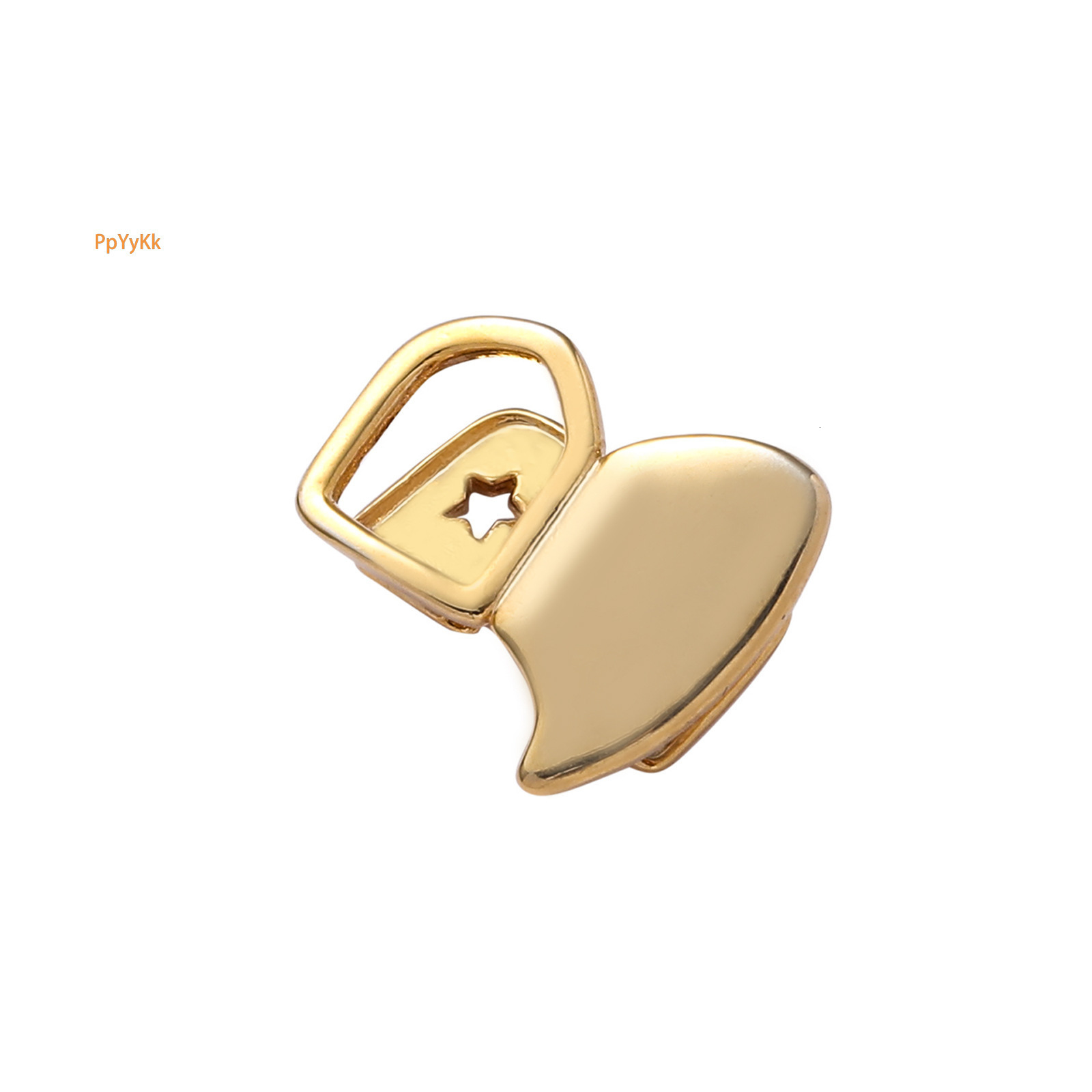 18K Gold Plated Hollow Pointed Fangs Hip Hop Grillz - High Quality Halloween Cosplay Rapper Costume Accessories