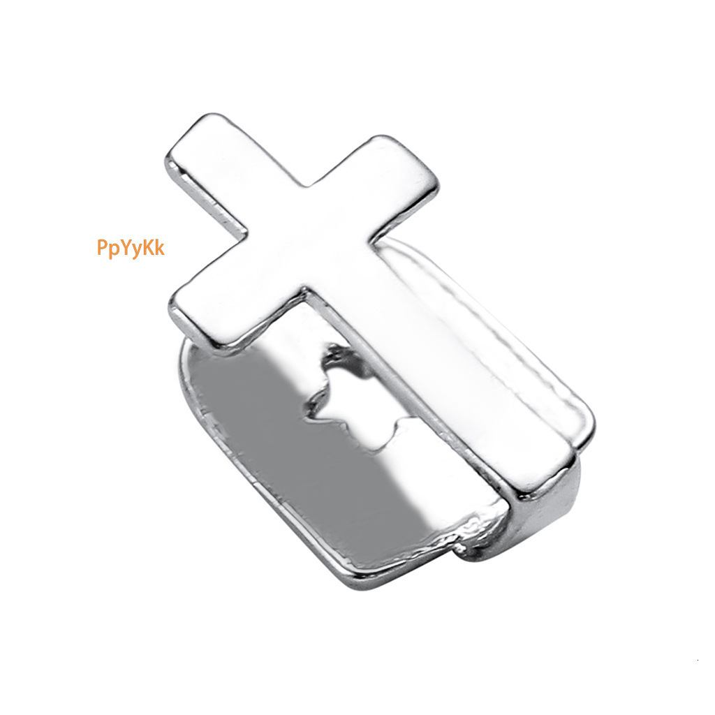 New Arrival 18K Gold Cross Single Tooth Grillz Luxury High Quality Rapper Hip Hop Accessory
