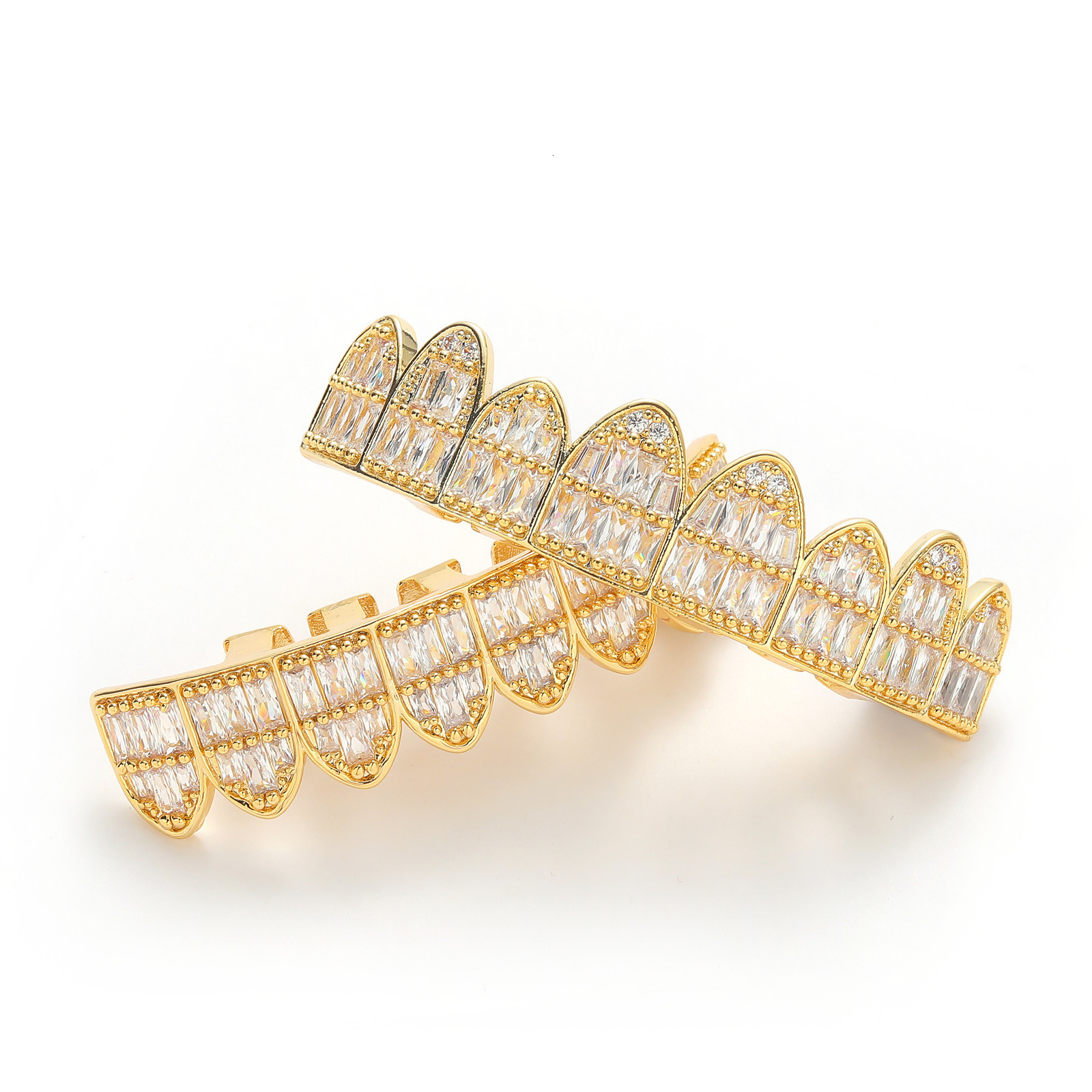 Hip Hop 8-teeth Vvs Moissanite Iced Out Halloween Men's Quirky Personalized Grillz Accessories Pass the diamond tester
