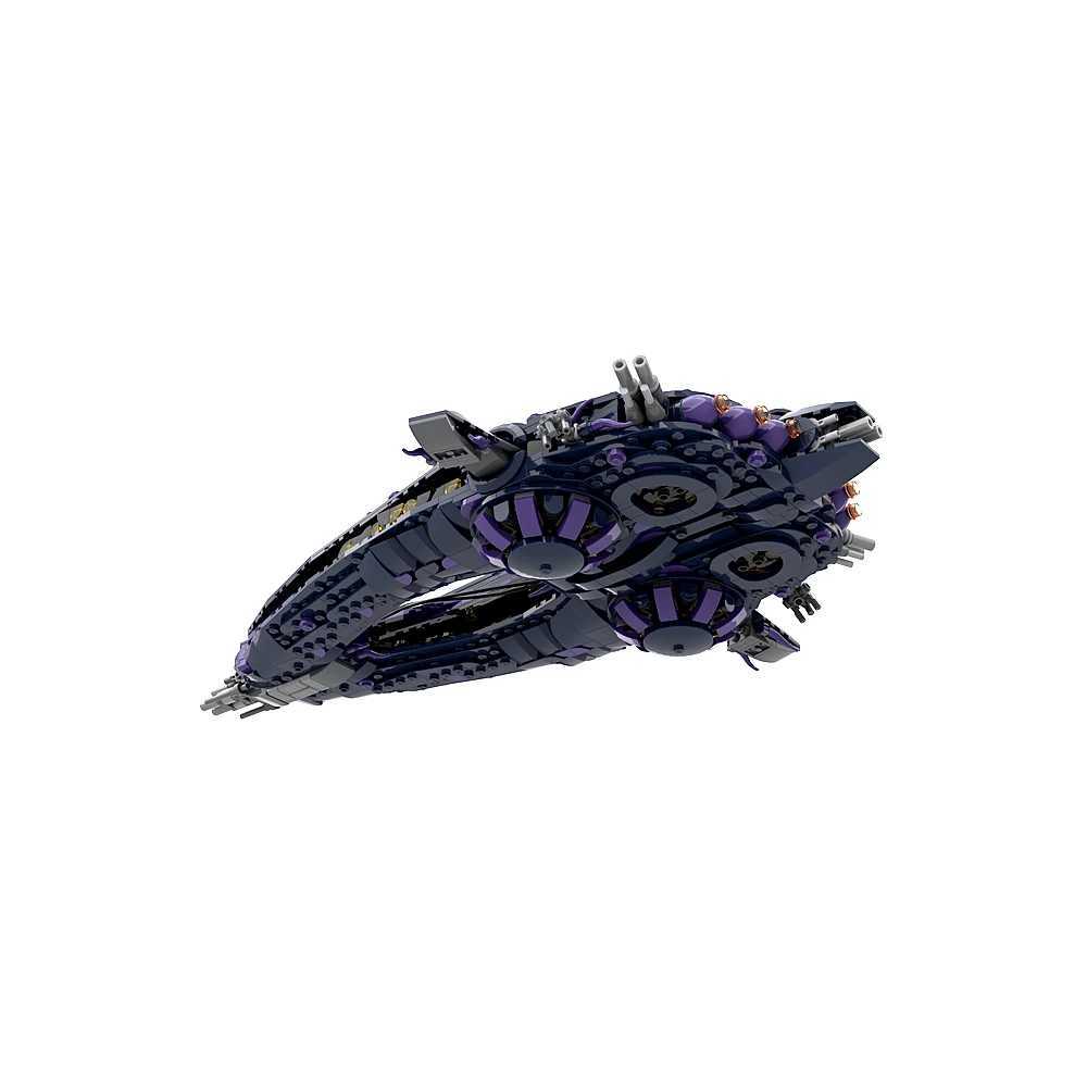 Gobricks MOC Stargate Wraith Hive Ship Bricks Model Wraith fleet Building Blocks Ancient City Ships Traveler ships Toys Gift Y250627