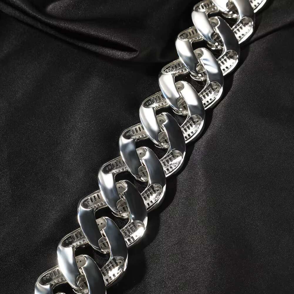 Full Iced Out 15MM Natural Baguette Diamonds 14K Gold Cuban Link Necklace Hip Hop Miami Cuban Chain Diamond Prong Link Cuban