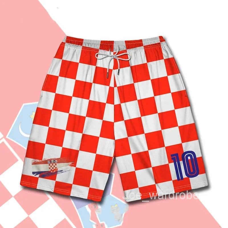 Switzerland Croatia football team home kit sports shorts for men and women 3D printed breathable fast drying comfortable