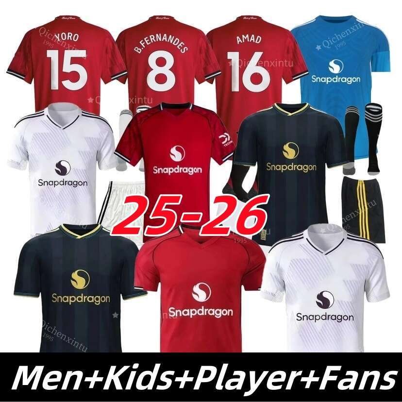 2025 2026 DE LIGT HOJLUND MAINOO MOUNT football shirt Soccer Jersey Pre match Stone Roses MARTINEZ CASEMIRO B. FERNANDES 25 26 kit kids&men tops YORO DORGU Mount AMAD