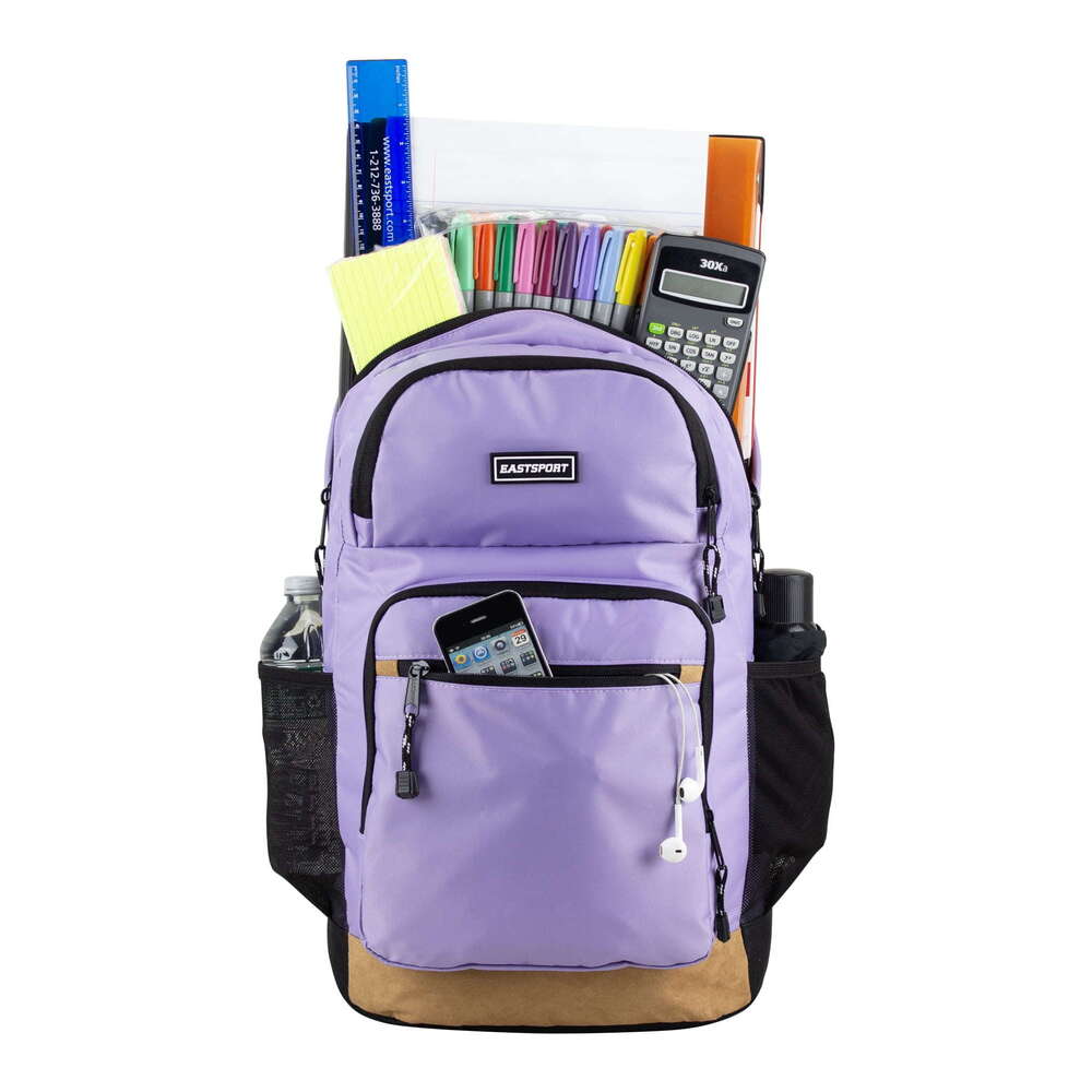 Eastsport Unisex Essential Backpack, Lavender/Suede