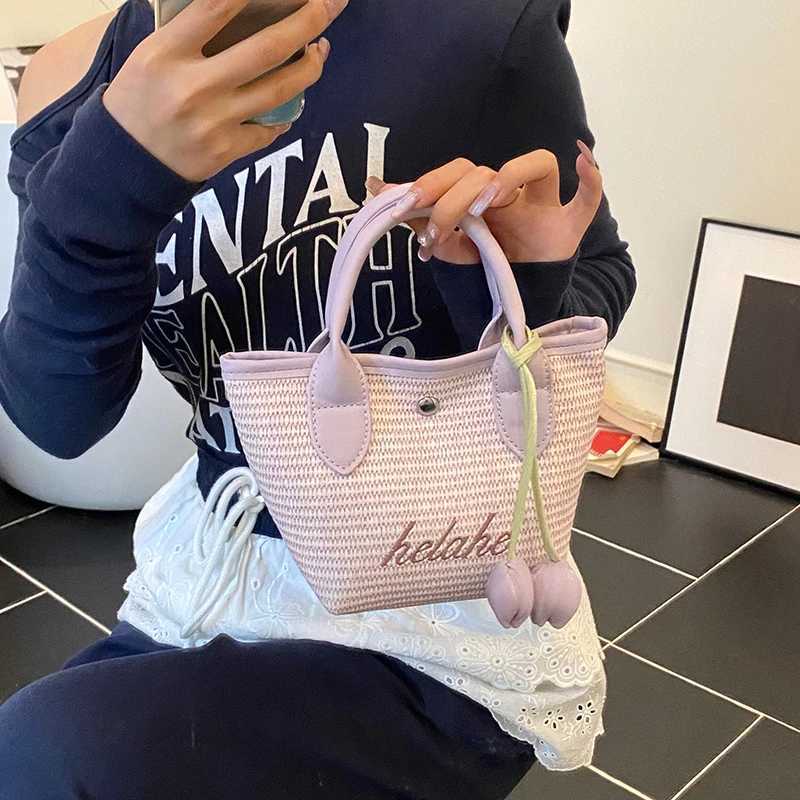 Hand-woven bag 2025 new trendy seaside vacation casual handbag crossbody bag beach straw woven bag cute and fresh XJ250627