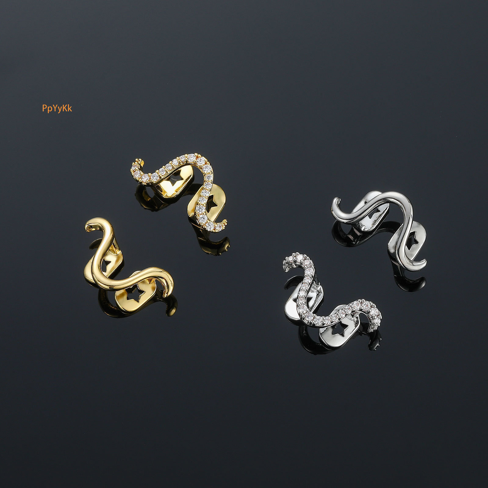 Unique Twisted Wave Moebius Strip Polished Moissanite Single Tooth Grillz Unisex Premium Dental Accessory