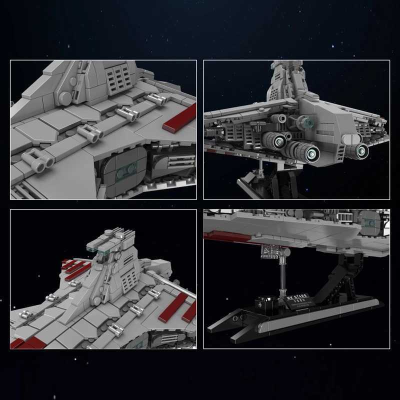 Mould King 21074 Star Plan Building Block The MOC Republic Attack Cruiser Model Assembly Star Fighter Toys Kids Christmas Gift R250627