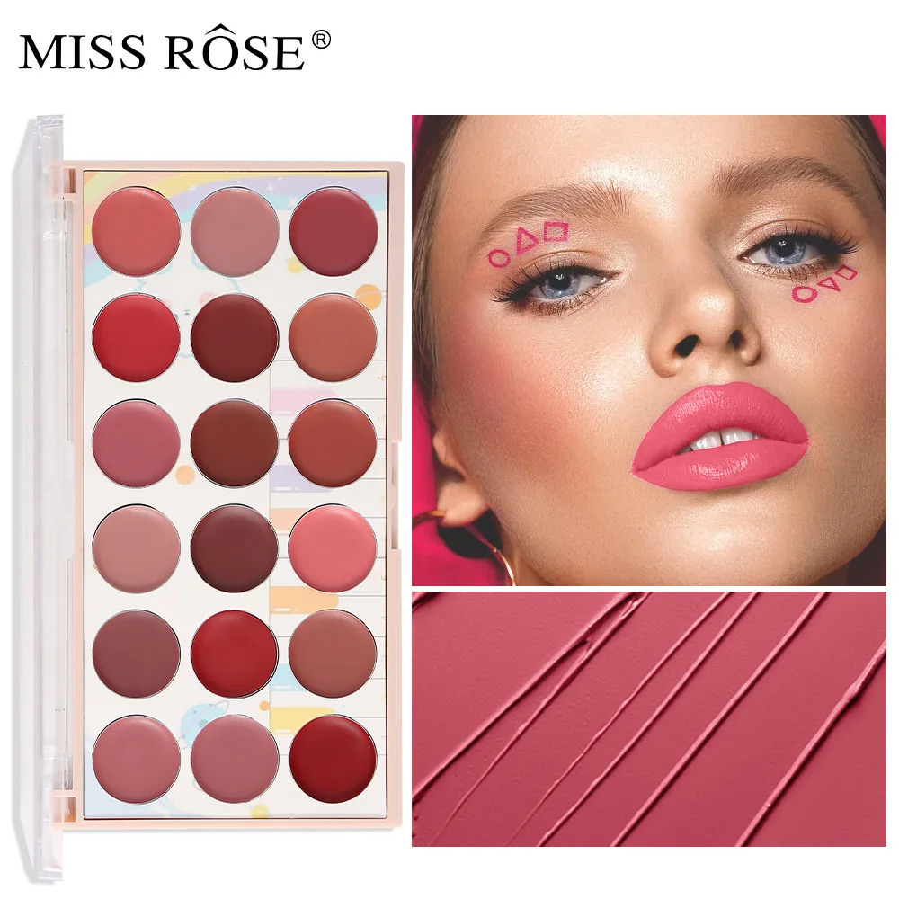 18 Colors Matte Lipstick Palette lip gloss Korean cosmetics lipsticks set makeup for women make up Peel Off Lip Stain 250625