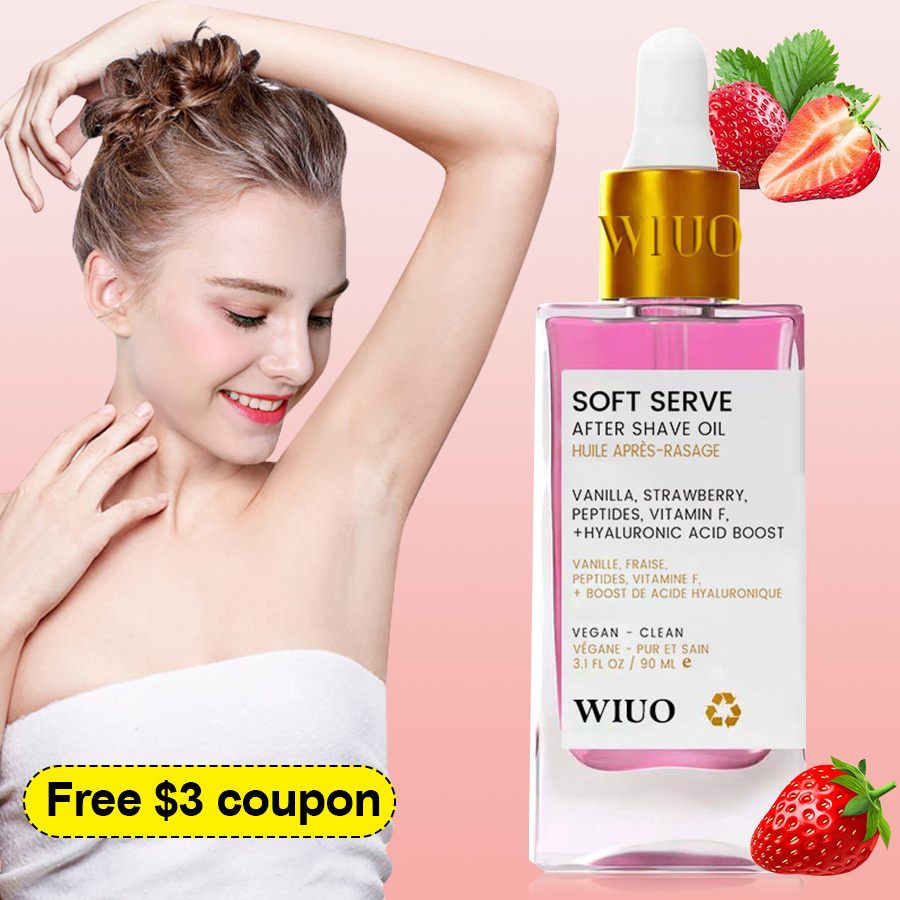 Soft serve after shave oil healing after shave treatment strawberry vanilla scent