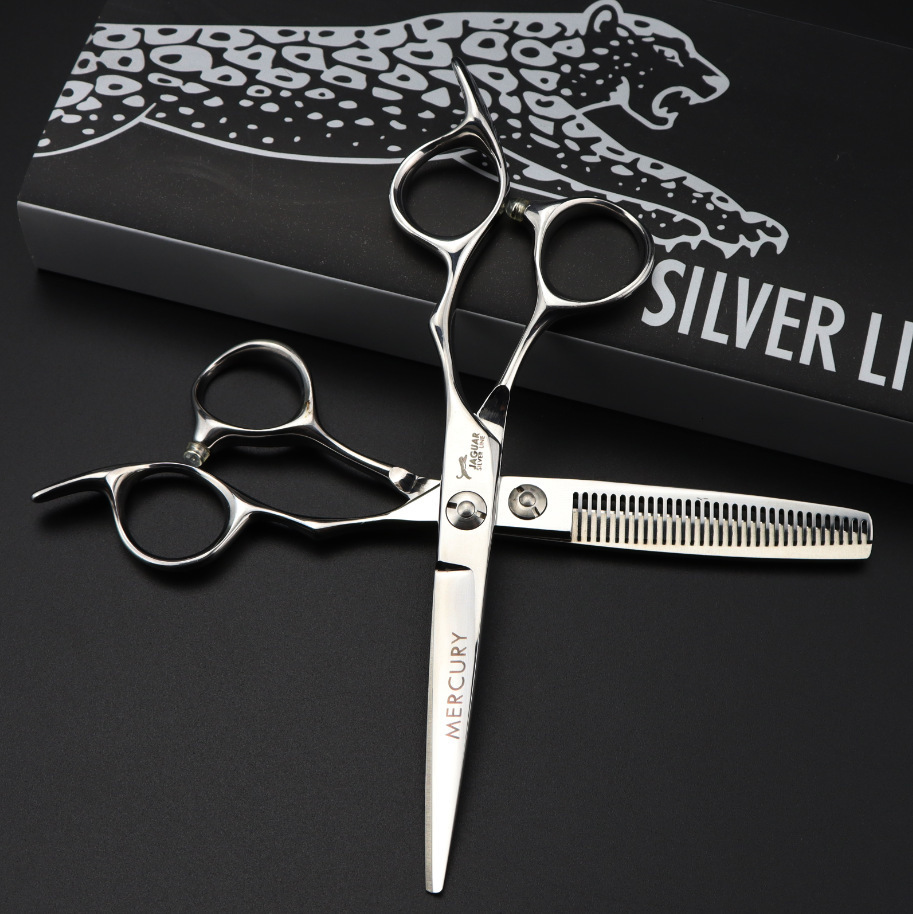 6.0inch German Thick Circle HQ-01 Leopard Style Hairdressing Scissors Haircut Scissors Flat Scissors Bangs Scissors Thinning Scissors