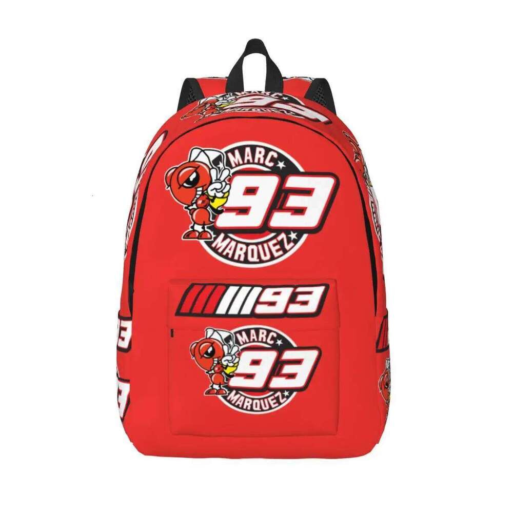 Custom Classic M-Marcs Car Motor 93 Ant Canvas Backpack for Men Women Waterproof School College Bag Print Bookbags