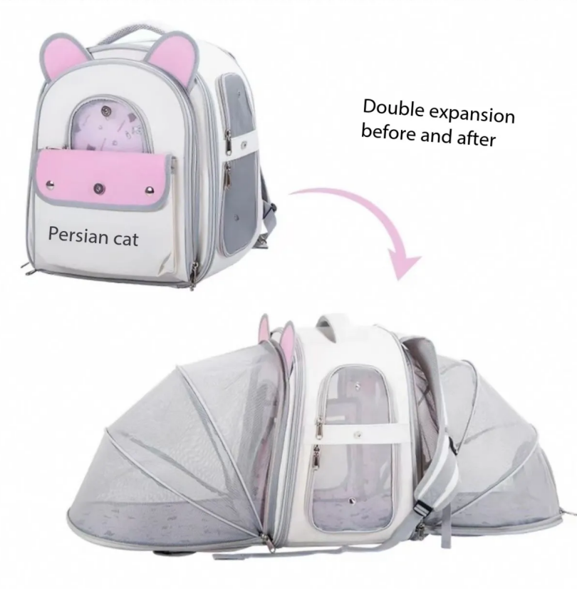 Cat bag for outdoor use, portable backpack with large capacity, lightweight travel, outdoor expansion, breathable pet backpack