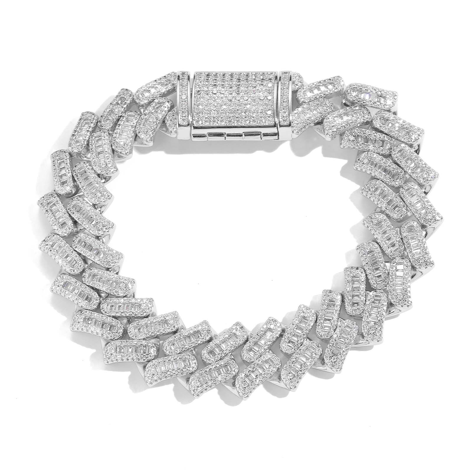 16MM Hip Hop Thorn Cuban Chain Luxury VVS Moissanite Iced Out Miami Clasp Men's Trendy Statement Bracelet Passes the Diamond Tester