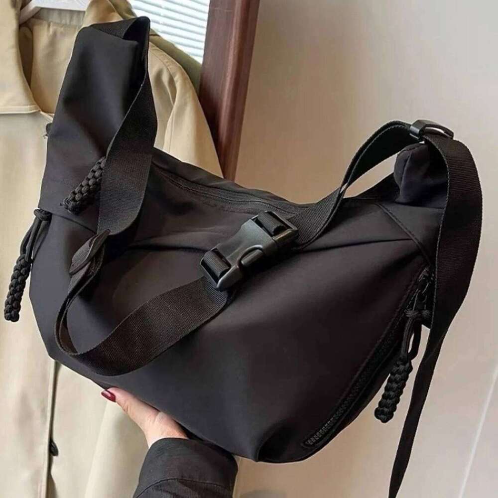 Casual Canvas Crossbody for Women Designer Black/White/Red Shoulder Bags Large Capacity Tote Men Travel Shopping Bag 2025