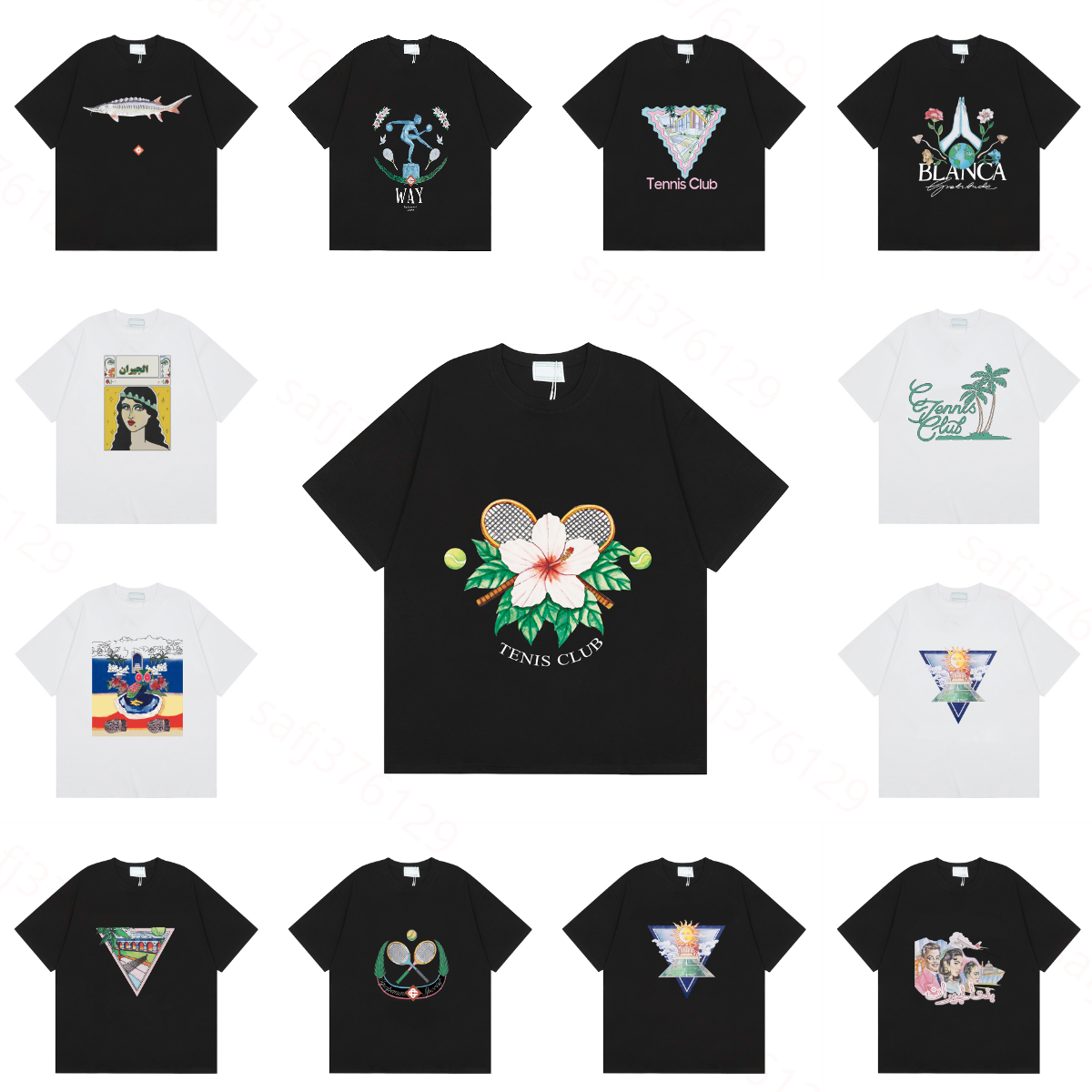 5A tshirt mens designer t shirt trendy fashion letter landscape rose print Men pure cotton tshirt Summer sports and casual breathable short-sleeved t shirts size m-2xl