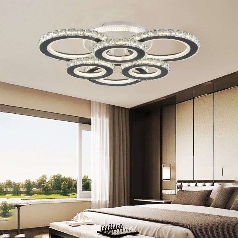 Decorative Round Ceiling Light - 3 Colors, Remote, Scandinavian Style
