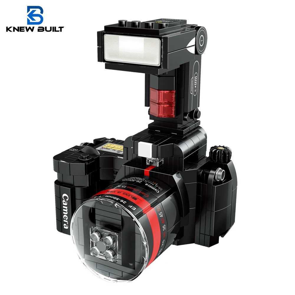 KNEW BUILT Vintag Camera Model Mini Bricks for Kids Learning Toy Educational Building Block Model Construction Kits for Children Y250627