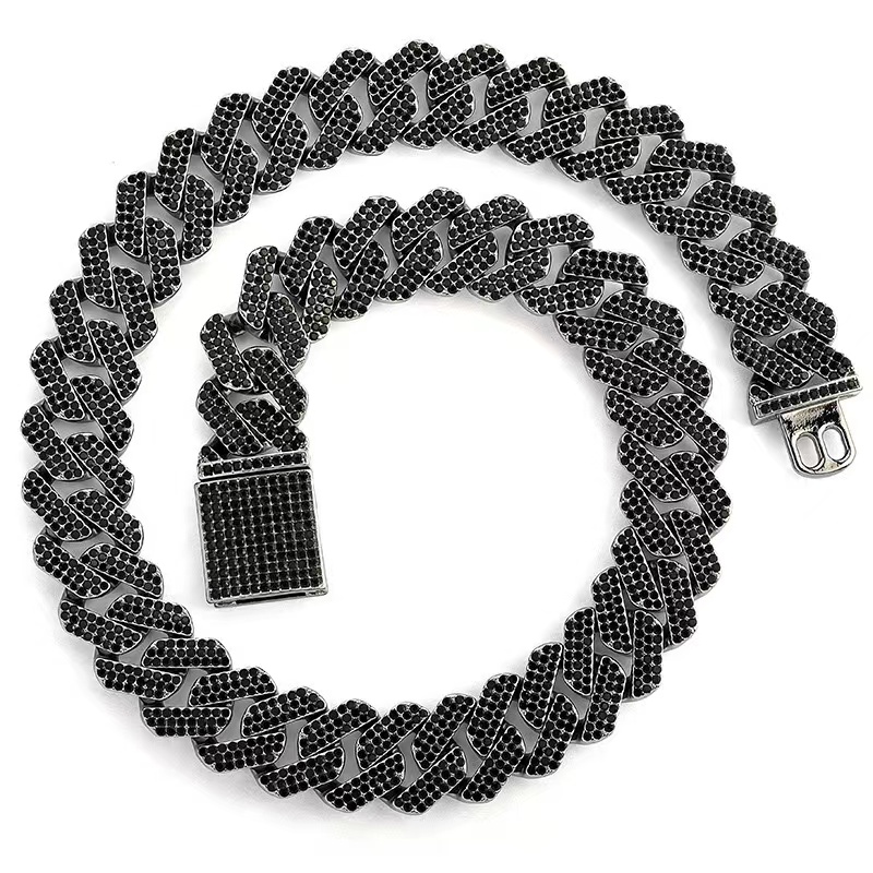 GRA Certified Hip Hop VVS Moissanite Diamond Baguette Cuban Chain Iced Out Miami Cuban Link Chain for Men_women
