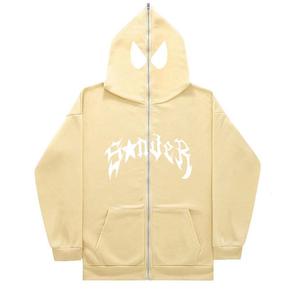 2024 Cardigan Full Face Zipper Sweatshirt Plain Hoodie