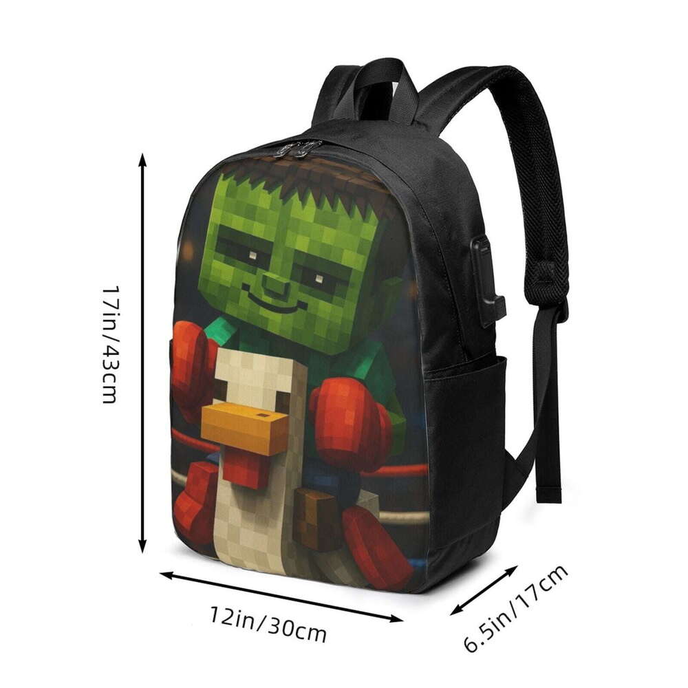 Chicken Jockey Laptop Backpack for Teen Women men 17 Inch Casual Daypack