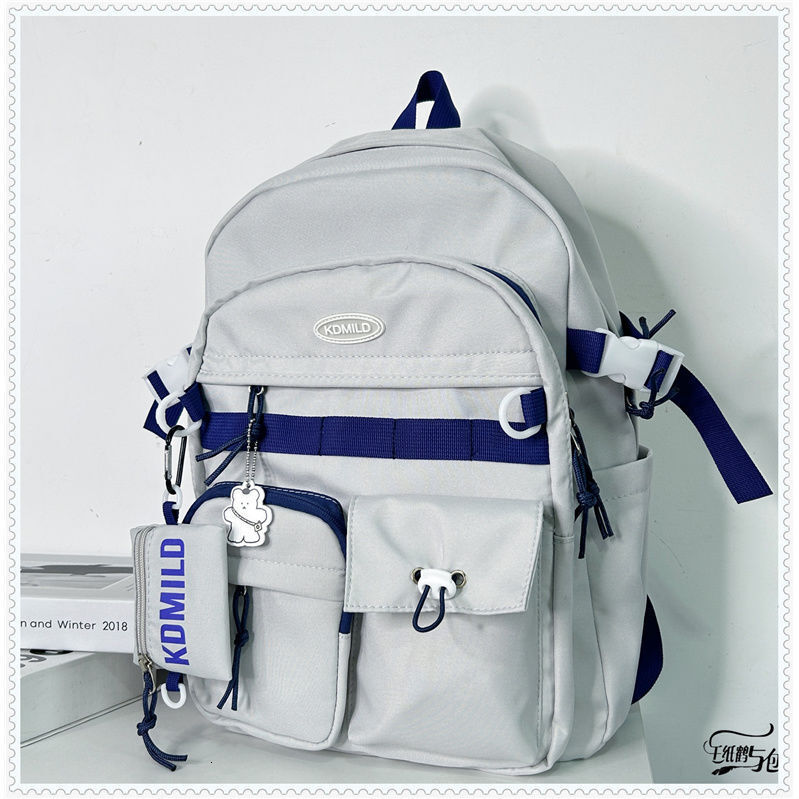 Free Shipping 2025 New Designer Bag INS Versatile Workwear Style Backpack For Female Students Large Capacity Japanese Style Double Shoulder Travel Bac