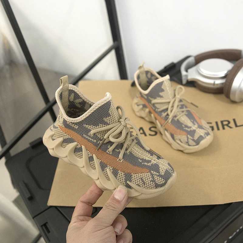 2025 Autumn Sles Boys Sneakers Childrens Shoes Breathable Mesh Shoes Fly Weaving Girls Casual Shoes Soft Sole Baby XJ250628