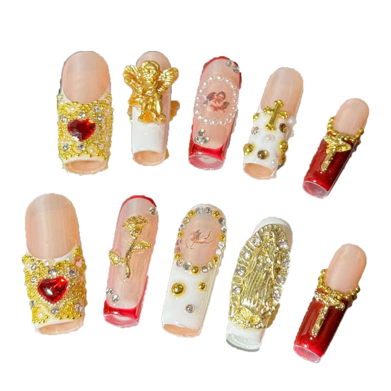 Premium Handcrafted Press-On Nails - Durable Convenience for DIY Beauty Enthusiasts
