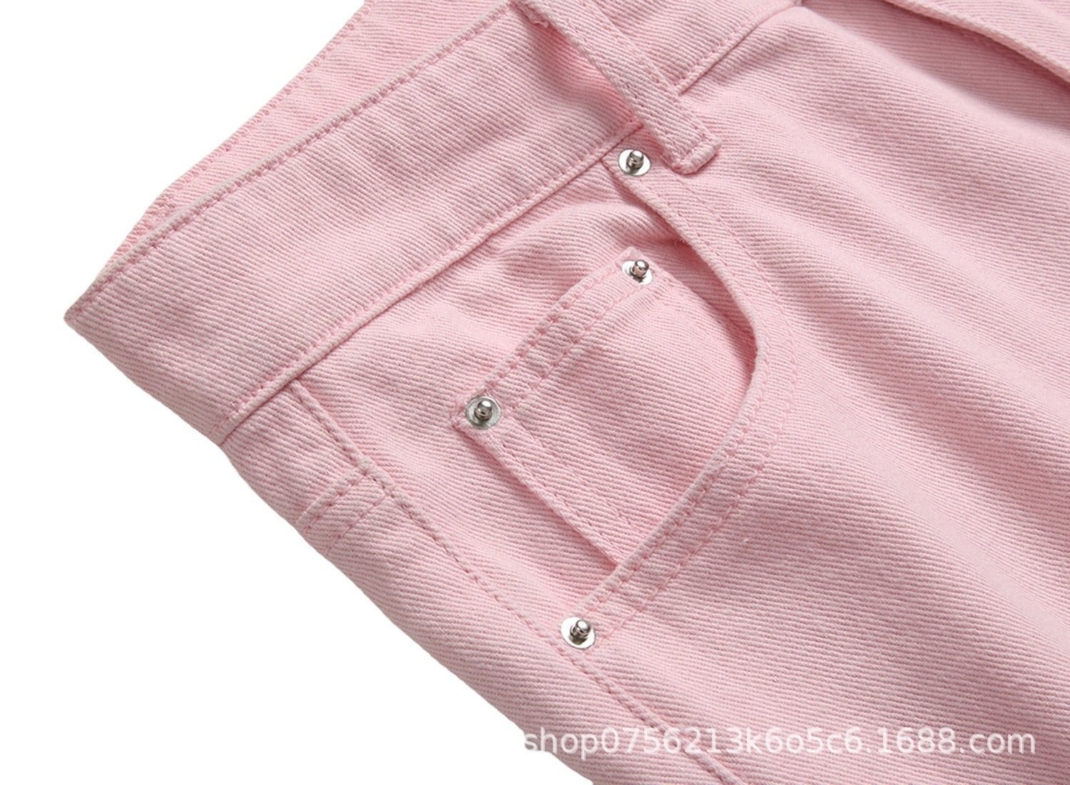Designer Men's Jeans, Pink Patch Jeans, New European And American Casual High Street Straight Men's Long Pants In Stock, Loose Casual Pants