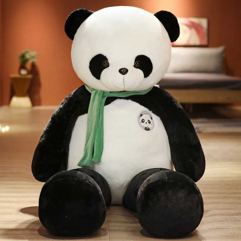 80/100cm Giant Size Cute Panda Plush Toys Animal Stuffed Dolls Soft Pillow Cushion Bear Doll For Boys GIRL Present Gift Y250627