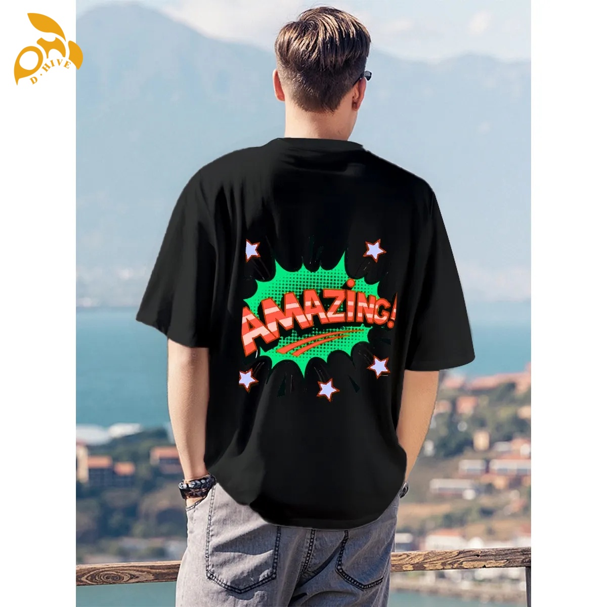 free shipping customized definition for Men's T-Shirts For The USA|180GSM Front & Back DTF high quality popular S-3XL comfortable