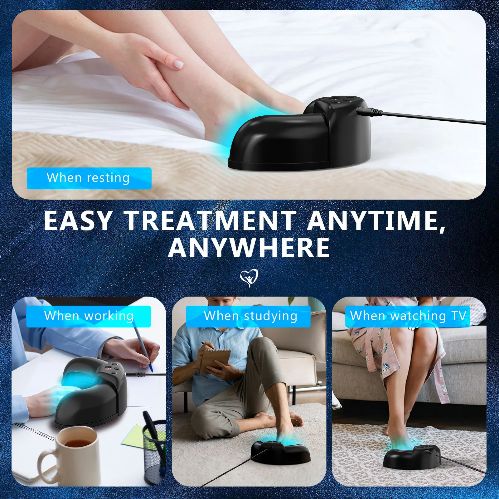 Nail Fungus Cleaning Laser Device Time Display 470nm Blue Lightand 910nm Damaged Discolored Thick Fingernails Foot Care 250624