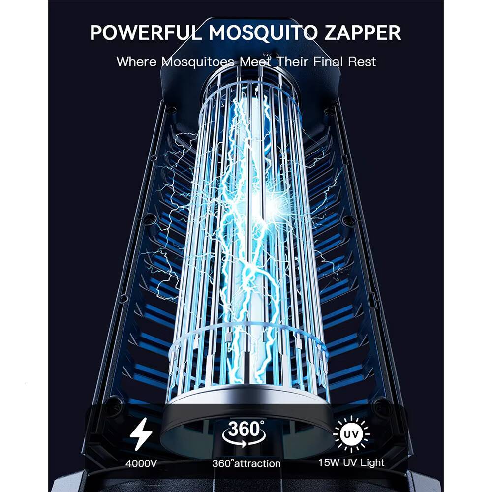 Minimoon Bug with LED Light 4200V Voltage Electric Mosquito Zapper Fly Trap Outdoor Yard Backyard Patio Camping i1