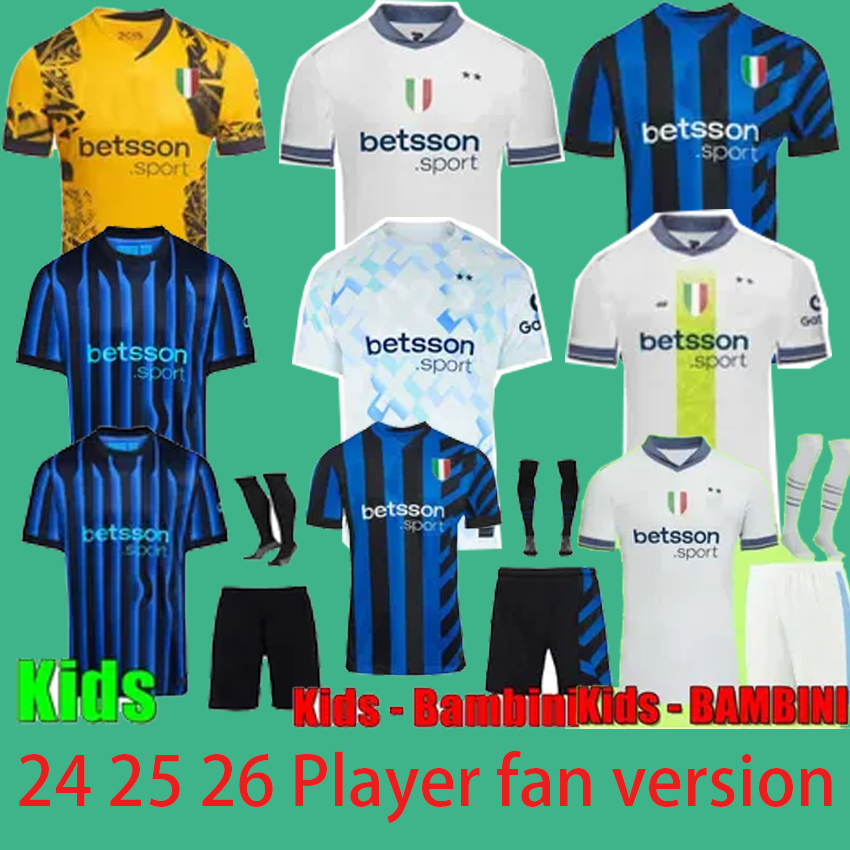 ROSSI LAUTARO Jerseys Kits 25 26 BARELLA FRATTESI THURAM DIMARCO ARNAUTOVIC CALHANOGLU 2025 2026 Home Away Inters Maglia Kids Football Shirts Sets