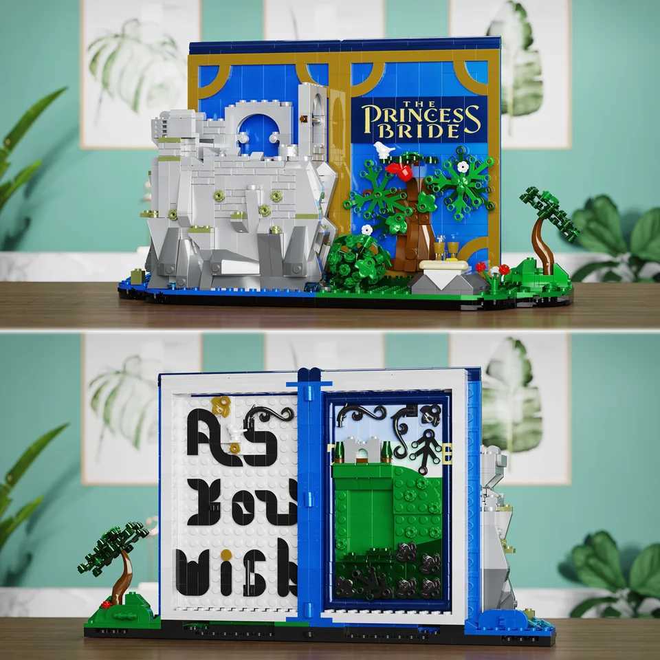 Princess Story Book Building Blocks Set Dream Bride 3Diorama Book Model Bricks Toys Lovely Decor Birthday Gifts for Kids Girls Y250627
