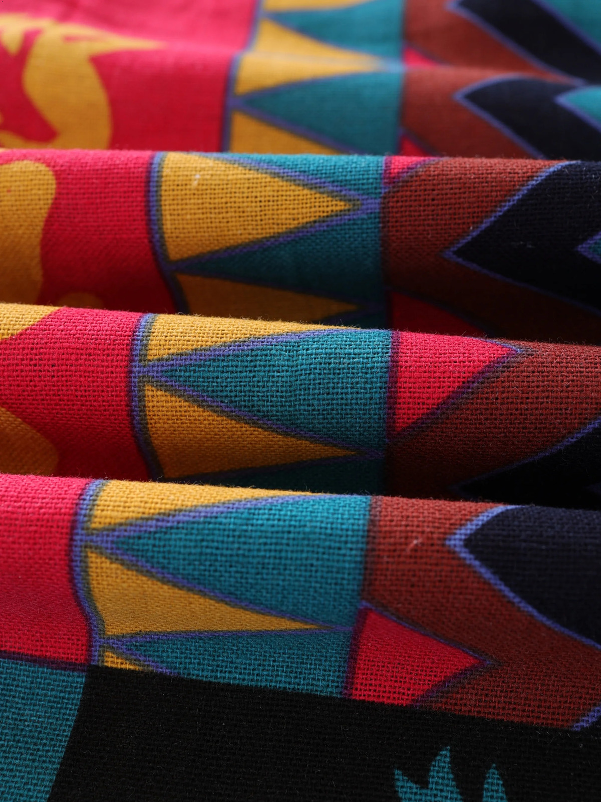 Mens Boho Tribal Print Stretch Linen Pnats Cotton Blend Drawstring LightWeight Trousers with Pockets Summer Jogger Pants 250725