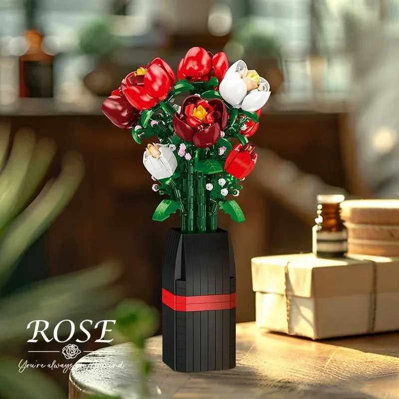 KNEW BUILT Creative 3D Epiphyllum Potted Building Block Toy-Uplift Mood with LoveIdeal Holiday Gift For GirlDecorate Your Home Y250627