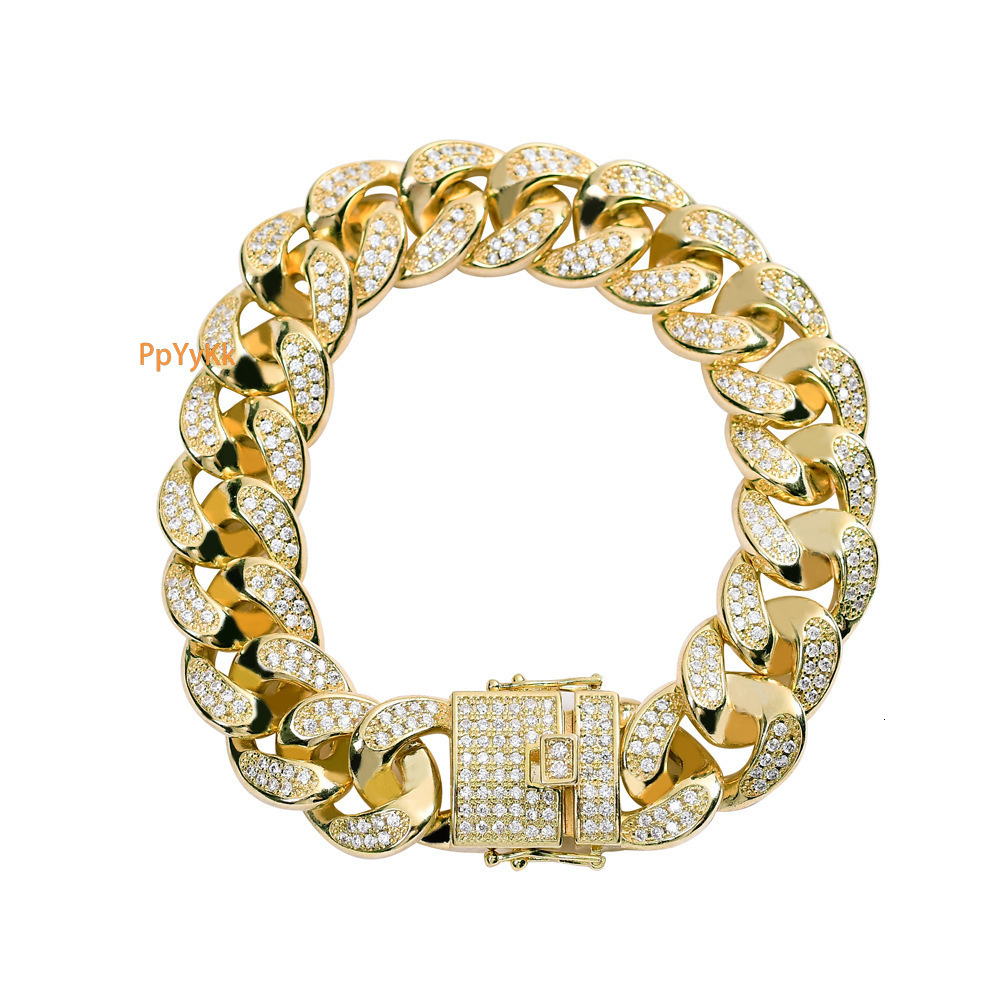 18MM Heavy Duty Luxury VVS Moissanite Iced Out Hip Hop Men's Cuban Link Bracelet High-Quality Statement Jewelry Pass the diamond tester