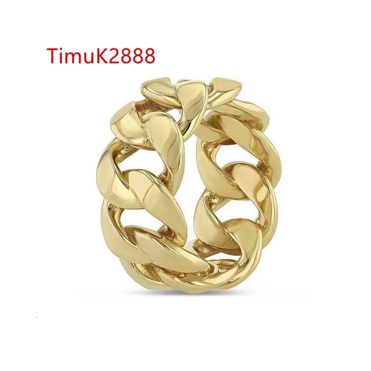Rapper Ring Customized Full Size 9k Gold 10k Gold Simple Cuban Ring Hot Sale for Mens Hiphop Life