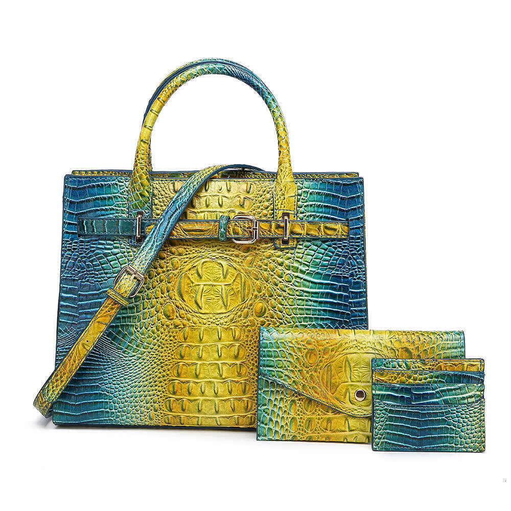 Handbag Crossbody Women S Mother Bag Colorful Crocodile Pattern Brahmin