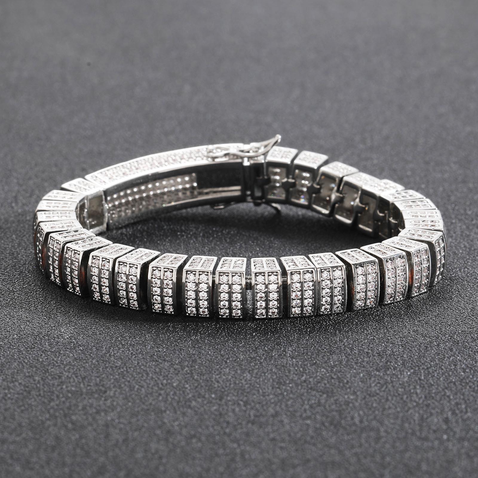 10MM New Hip Hop Bamboo Joint Cuban Chain VVS Moissanite Iced Out Men's Streetwear Statement Collarbone Bracelet Passes the Diamond Tester