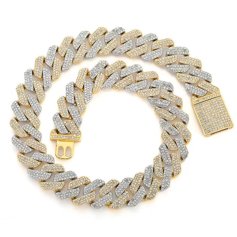 GRA Certified Hip Hop VVS Moissanite Diamond Baguette Cuban Chain Iced Out Miami Cuban Link Chain for Men_women