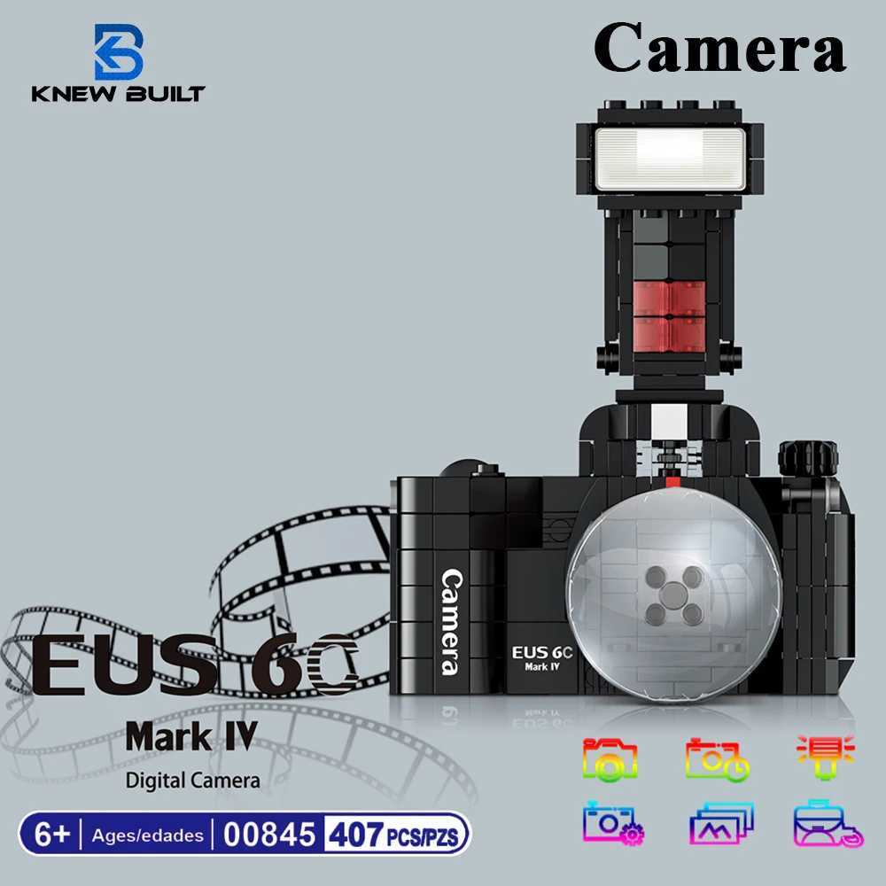 KNEW BUILT Vintag Camera Model Mini Bricks for Kids Learning Toy Educational Building Block Model Construction Kits for Children Y250627