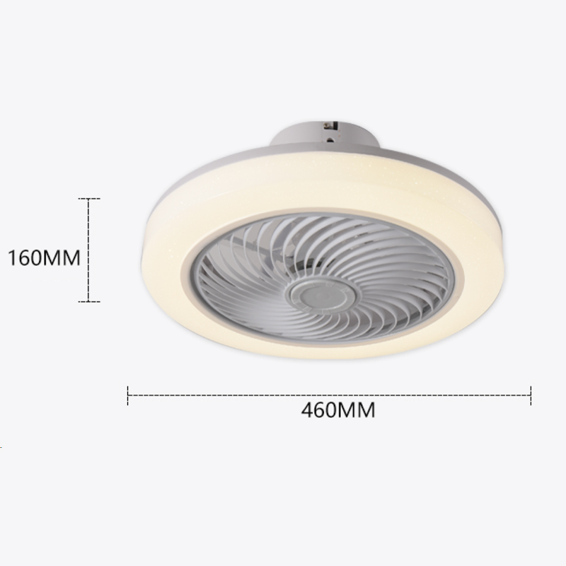 Modern Decorative Fan Light - Tunable White, Remote Control, Quiet
