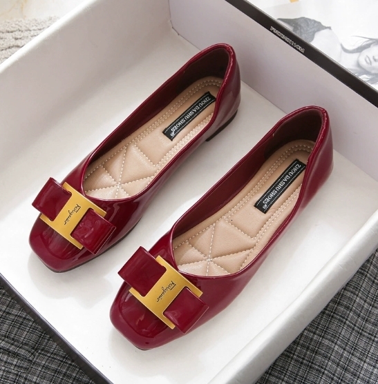 Square to e Womens Shoes Spring/Summer Flat 23 Autumn Black Shoes Four Seasons Boat Shoes Plus Size Womens Shoes 240611